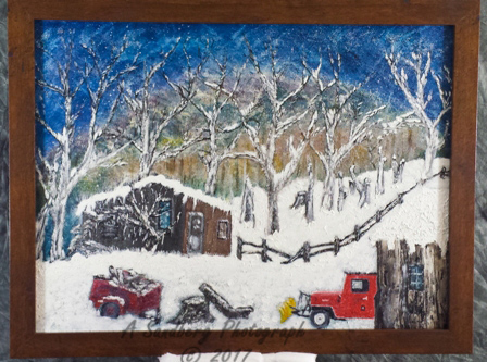 Painting: Winter Valley Sunset